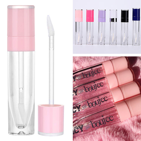 AMORIX 50PCS Lip Gloss Tubes Empty 10ml Pink Cap Lip Gloss Containers Lip  Balm Tubes Cute