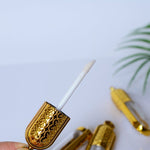 100 PACK Gold Lip Gloss Tubes - Crown Style