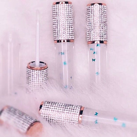100 pack Rose Gold Bling with Rhinestones lip gloss tube