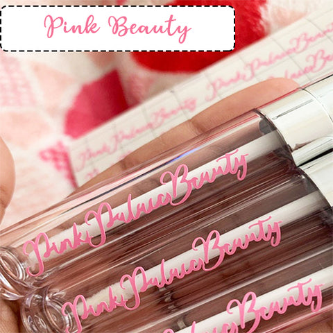1012- Pink Beauty Lip Gloss Labels - 100 Count