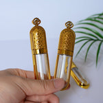 10 PACK Gold Lip Gloss Tubes - Crown Style