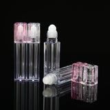 100 Pack Square Clear Roll On Lip Glaze Bottle