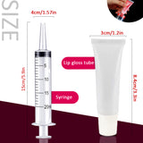 50pcs 10ml White Cap Lip Gloss Tubes
