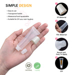 50pcs 10ml White Cap Lip Gloss Tubes