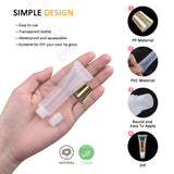 50pcs 10ml Gold Cap Lip Gloss Tubes