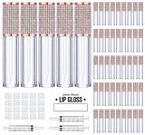 50pcs 5ml Crystal Rhinestone Lip Gloss Tubes with Wand