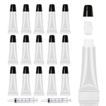 50pcs 10ml Black Cap Lip Gloss Tubes
