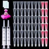 50PCS 10ml Lip Gloss Tube with 5pcs Organza Bags