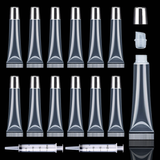 50pcs 15ml Silver Cap Lip Gloss Tubes