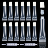 50pcs 15ml White Cap Lip Gloss Tubes
