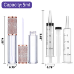 50pcs 5ml Crystal Rhinestone Lip Gloss Tubes with Wand