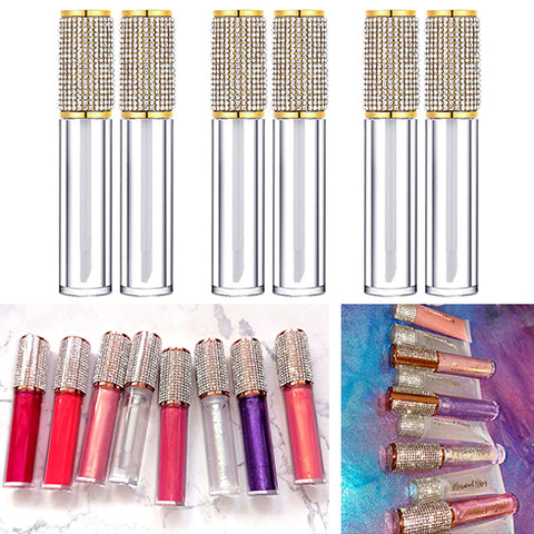 100 pack Gold Bling with Rhinestones lip gloss tube