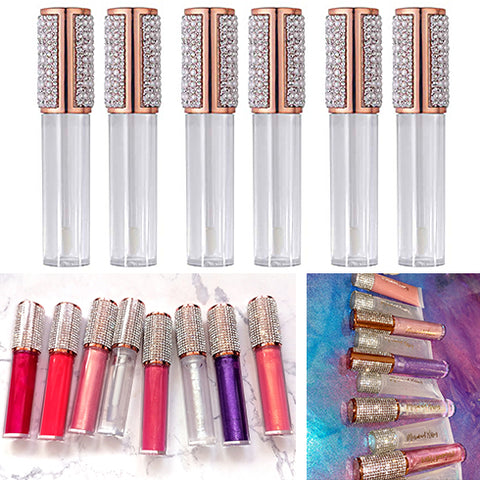 50 pack Rose Gold Bling with Rhinestones lip gloss tube