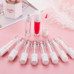 10 Pack Pink Lip Gloss Tubes with Wand